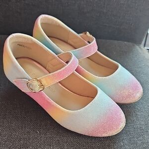 Pastel Kids Dress Mary Jane Heel Shoes